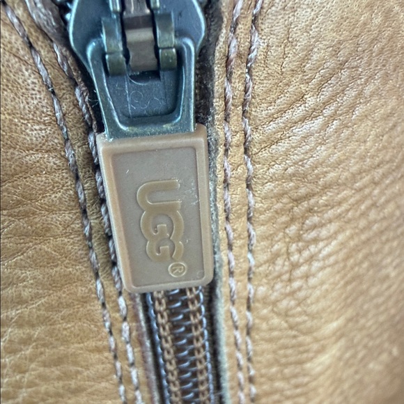 UGG All Leather Shearling Waterproof Women's Boots Chestnut 8.5 - Picture 7 of 16